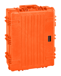 Explorer 7726 Waterproof Case With Wheels - Orange Front