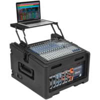 SKB 1SKB-R104W Audio and DJ Rack Case 10U x 4U Compact Rolling Rig with Wheels